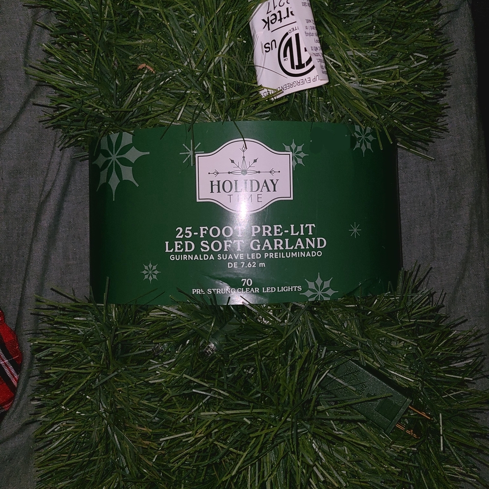 Holiday Time Green LED Soft Garland